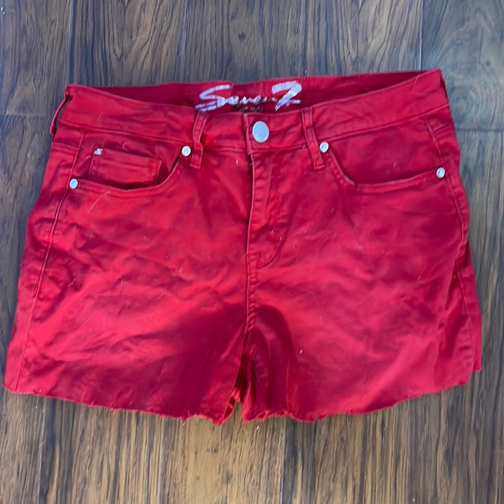 Women’s red shorts
